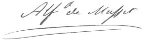 Signature de Alfred de Musset