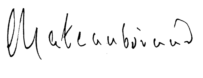 Signature de François-René de Chateaubriand