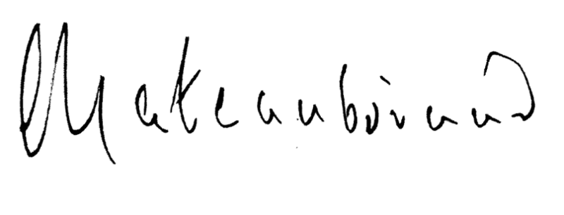 Signature de François-René de Chateaubriand