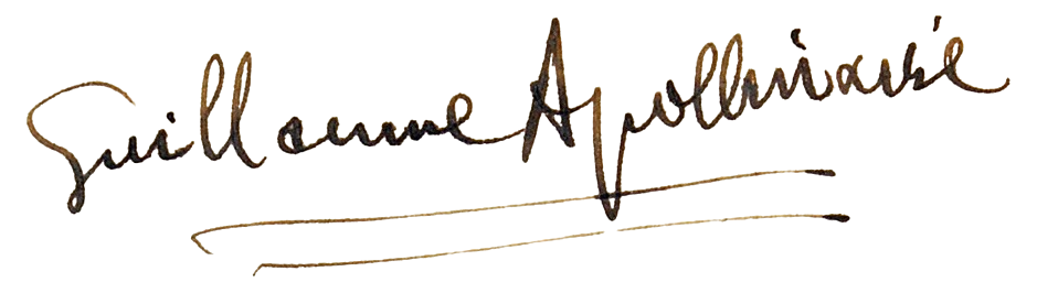 Signature de Guillaume Apollinaire