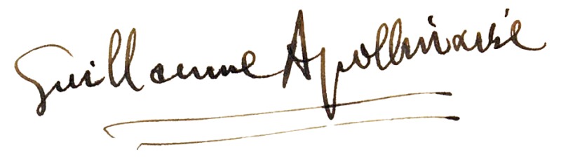 Signature de Guillaume Apollinaire