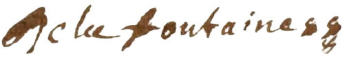 Signature de Jean de La Fontaine
