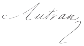 Signature de Joseph Autran