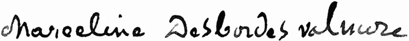 Signature de Marceline Desbordes-Valmore
