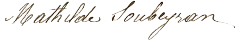 Signature de Mathilde Soubeyran