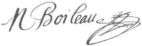 Signature de Nicolas Boileau