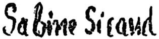 Signature de Sabine Sicaud