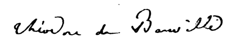 Signature de Théodore de Banville