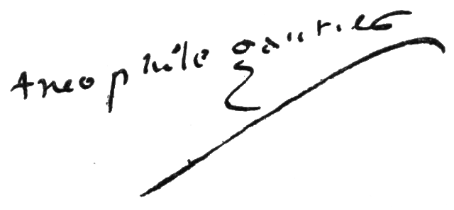 Signature de Théophile Gautier
